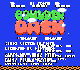 Boulder Dash title screenshot